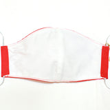 振袖・着物、晴れ着に合うマスク【京都花ひめ・晴れ着マスク・チャーム付き】白・桜に鹿の子(白金)135